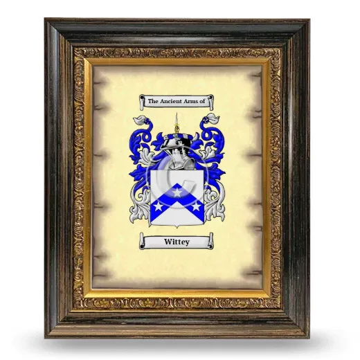 Wittey Coat of Arms Framed - Heirloom
