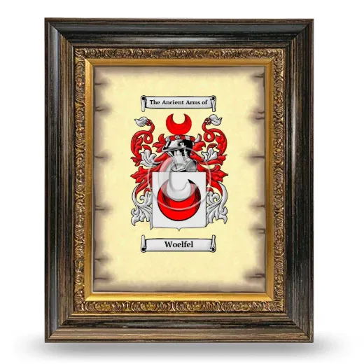 Woelfel Coat of Arms Framed - Heirloom