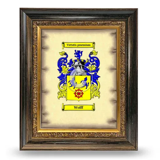 Wolff Coat of Arms Framed - Heirloom