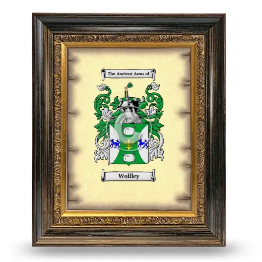 Wolfley Coat of Arms Framed - Heirloom
