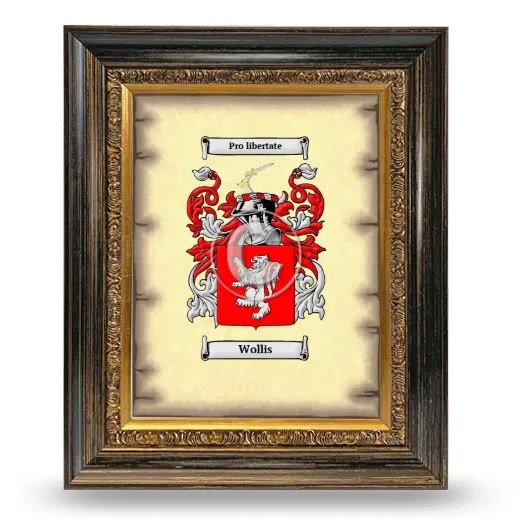 Wollis Coat of Arms Framed - Heirloom