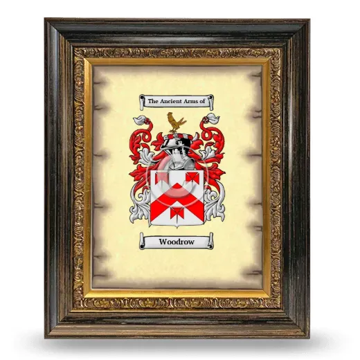 Woodrow Coat of Arms Framed - Heirloom