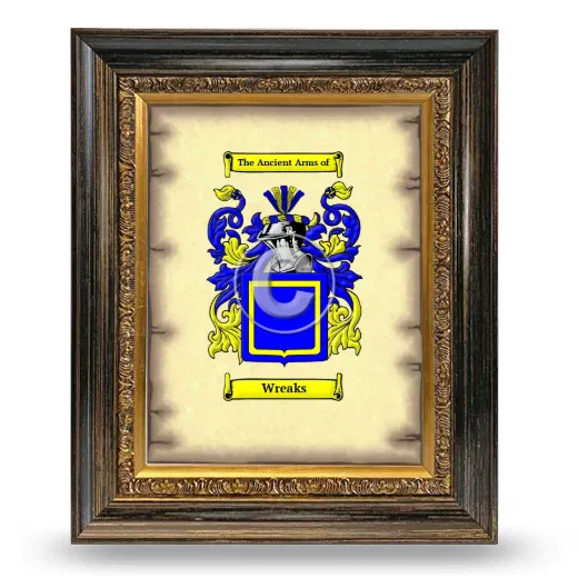 Wreaks Coat of Arms Framed - Heirloom