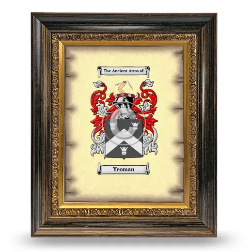 Yeoman Coat of Arms Framed - Heirloom