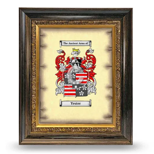 Yester Coat of Arms Framed - Heirloom