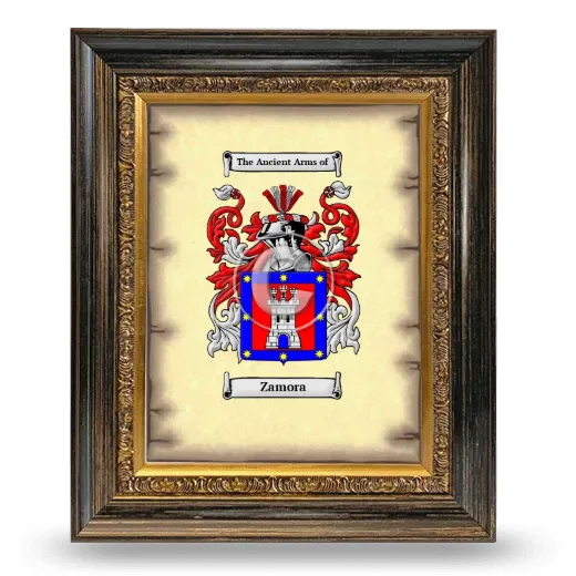 Zamora Coat of Arms Framed - Heirloom