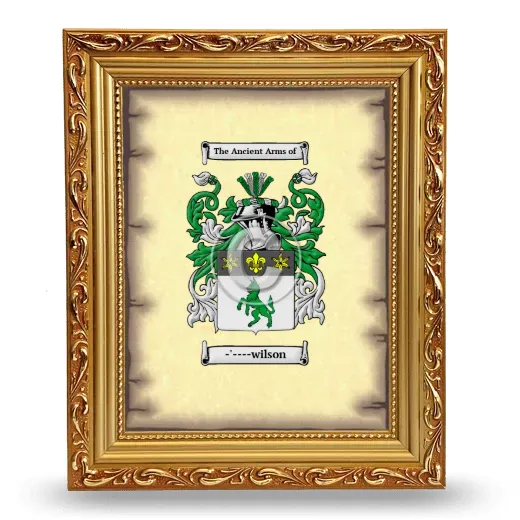 -'----wilson Coat of Arms Framed - Gold