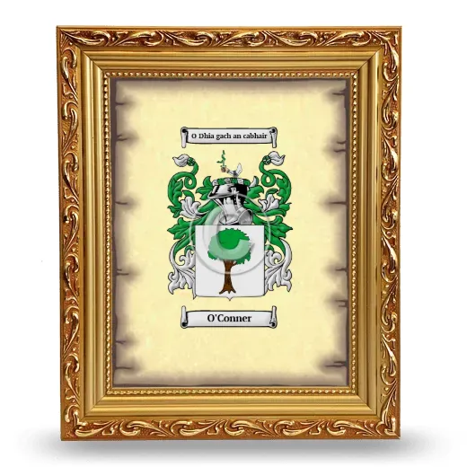 O'Conner Coat of Arms Framed - Gold