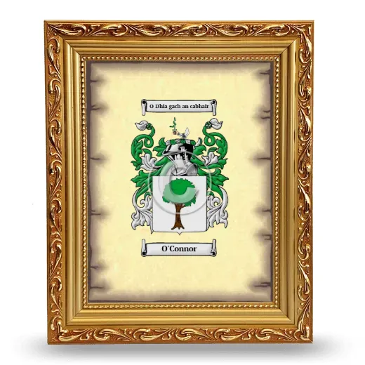 O'Connor Coat of Arms Framed - Gold