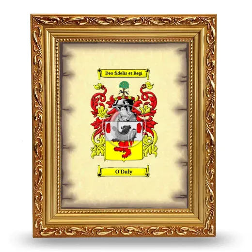 O'Daly Coat of Arms Framed - Gold