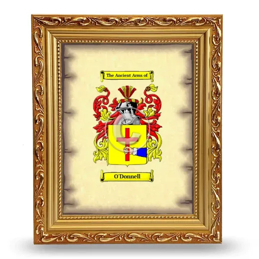 O'Donnell Coat of Arms Framed - Gold