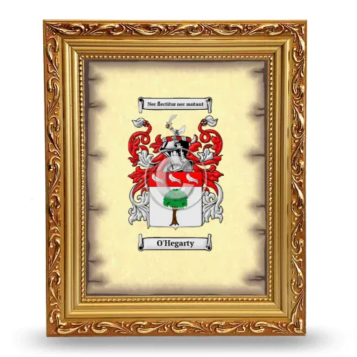 O'Hegarty Coat of Arms Framed - Gold