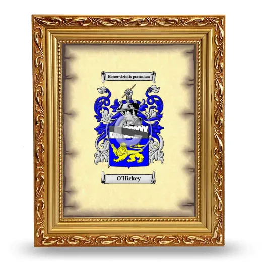 O'Hickey Coat of Arms Framed - Gold