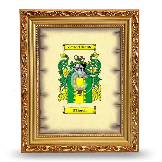 O'Horoh Coat of Arms Framed - Gold