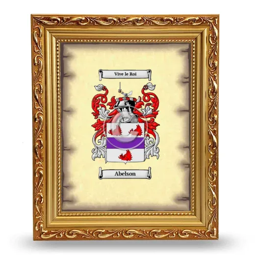 Abelson Coat of Arms Framed - Gold