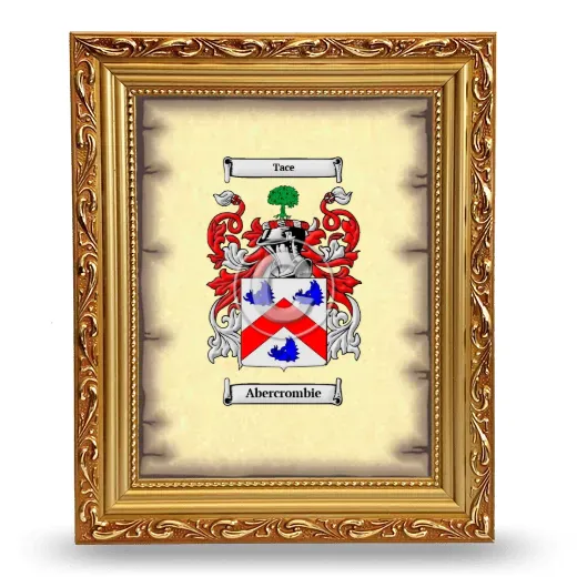 Abercrombie Coat of Arms Framed - Gold