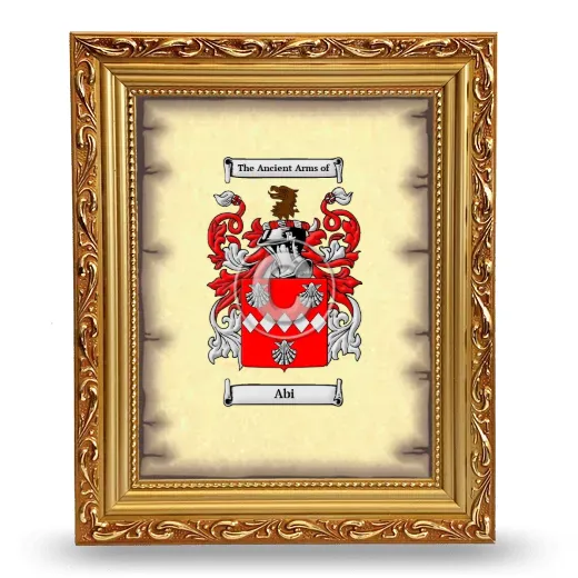 Abi Coat of Arms Framed - Gold