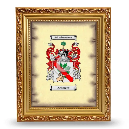 Achment Coat of Arms Framed - Gold