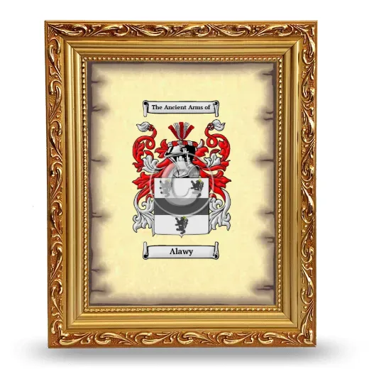Alawy Coat of Arms Framed - Gold