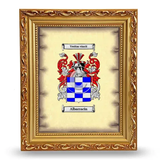 Albarracin Coat of Arms Framed - Gold