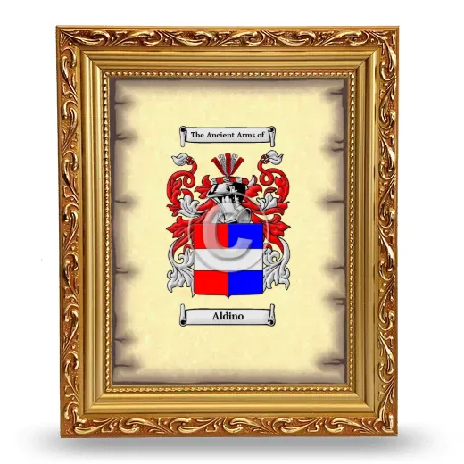Aldino Coat of Arms Framed - Gold