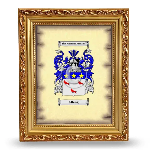 Alleng Coat of Arms Framed - Gold
