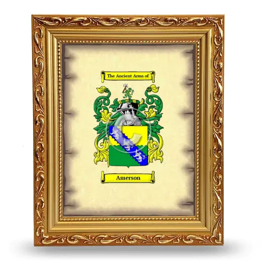 Amerson Coat of Arms Framed - Gold