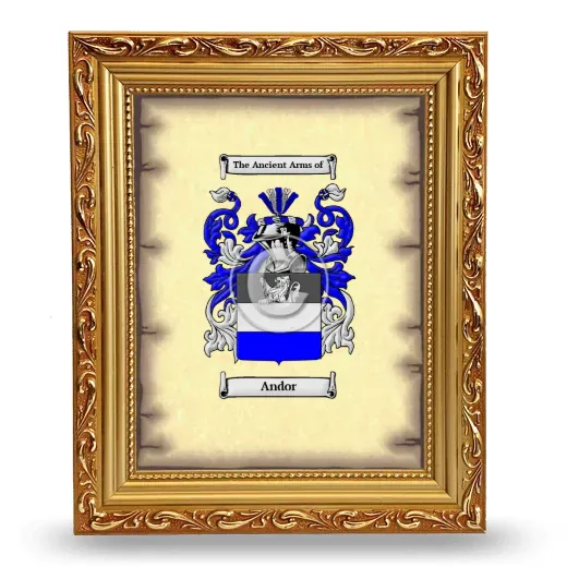 Andor Coat of Arms Framed - Gold