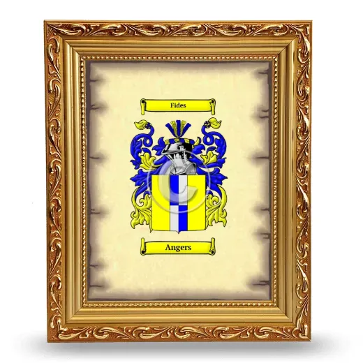 Angers Coat of Arms Framed - Gold