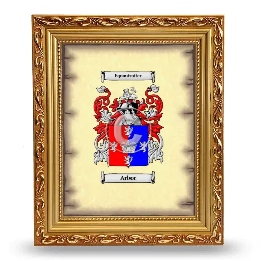 Arbor Coat of Arms Framed - Gold