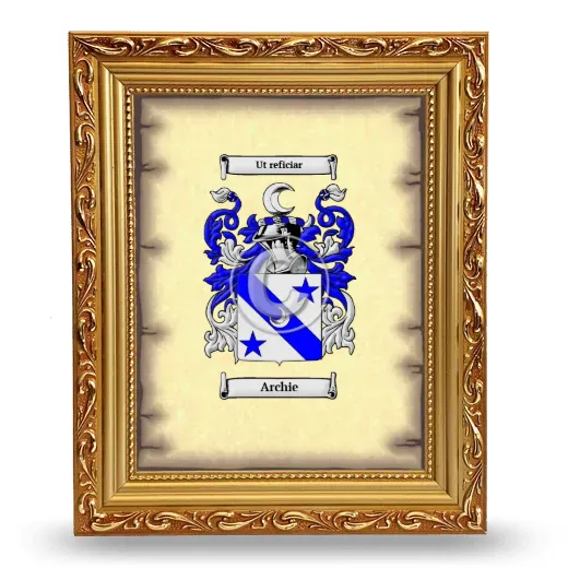 Archie Coat of Arms Framed - Gold