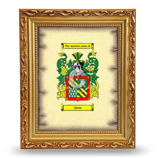 Arco Coat of Arms Framed - Gold