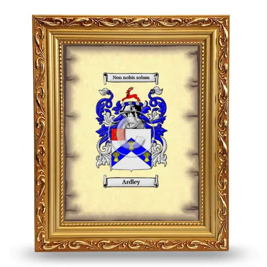 Ardley Coat of Arms Framed - Gold