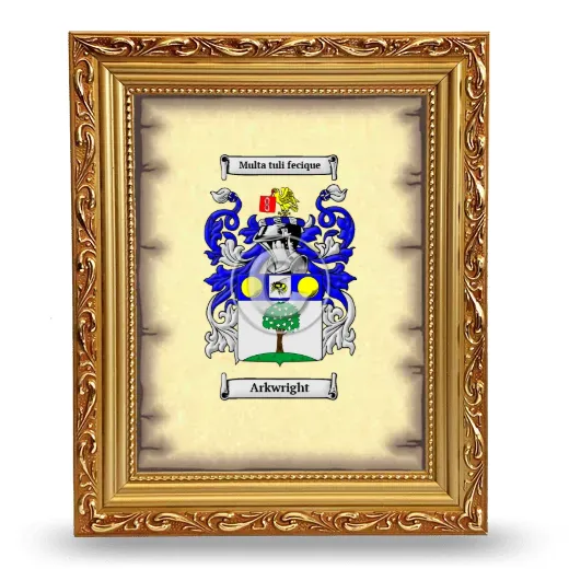 Arkwright Coat of Arms Framed - Gold