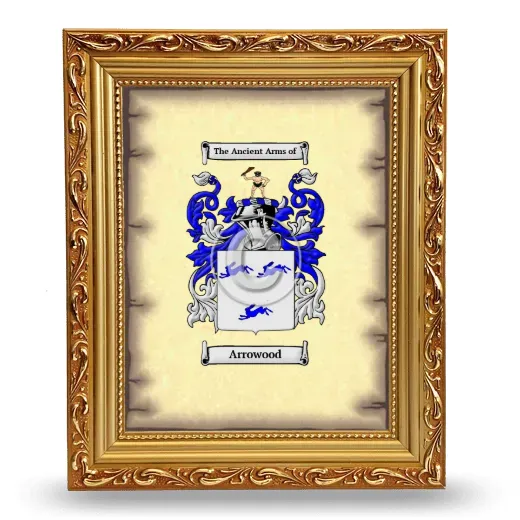 Arrowood Coat of Arms Framed - Gold