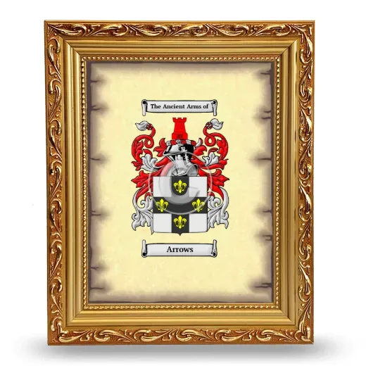 Arrows Coat of Arms Framed - Gold