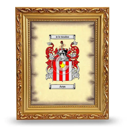 Arya Coat of Arms Framed - Gold