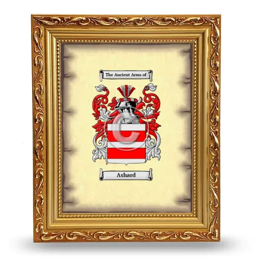 Ashard Coat of Arms Framed - Gold