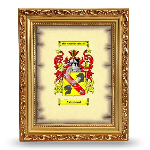 Ashmead Coat of Arms Framed - Gold