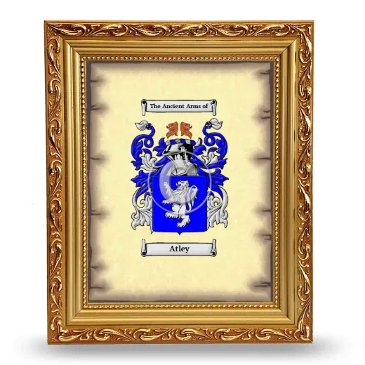 Atley Coat of Arms Framed - Gold