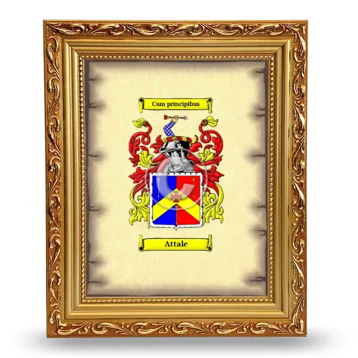 Attale Coat of Arms Framed - Gold