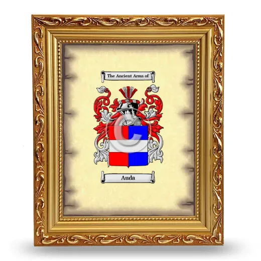 Auda Coat of Arms Framed - Gold