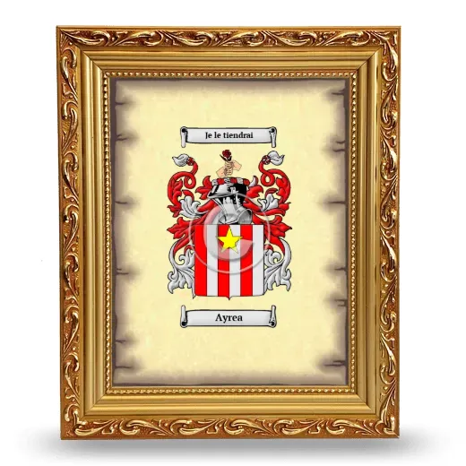 Ayrea Coat of Arms Framed - Gold