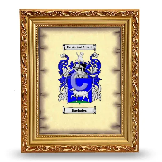 Bachofen Coat of Arms Framed - Gold