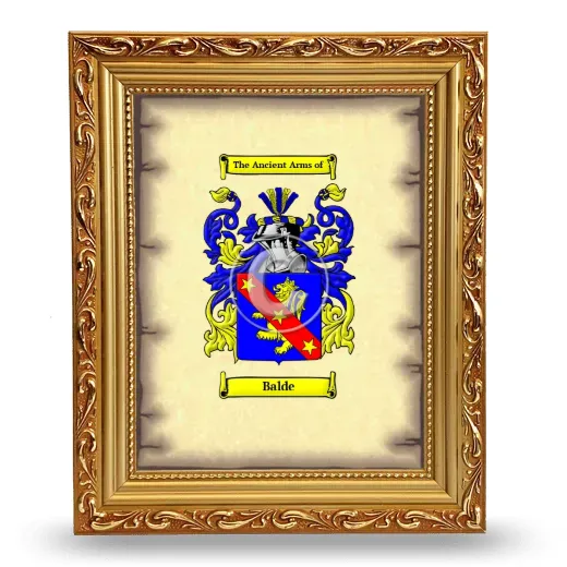 Balde Coat of Arms Framed - Gold