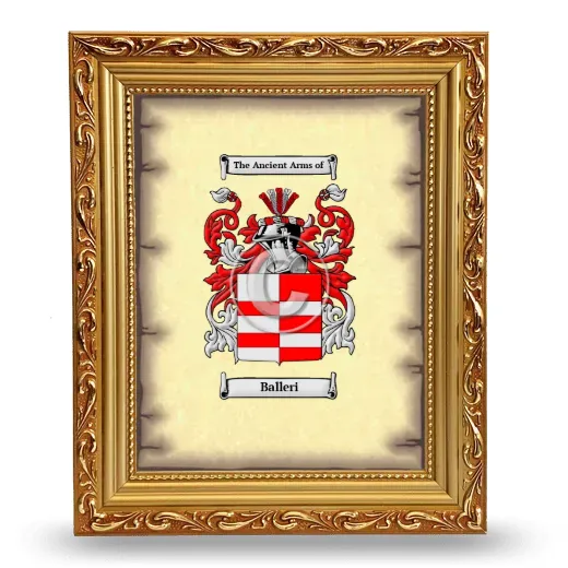 Balleri Coat of Arms Framed - Gold