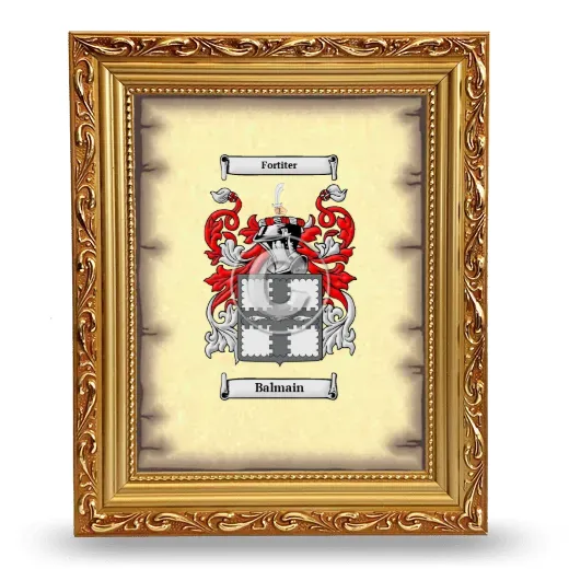 Balmain Coat of Arms Framed - Gold