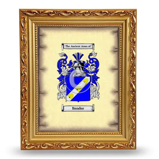 Bandur Coat of Arms Framed - Gold