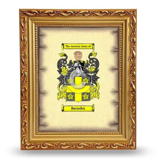 Barnsley Coat of Arms Framed - Gold