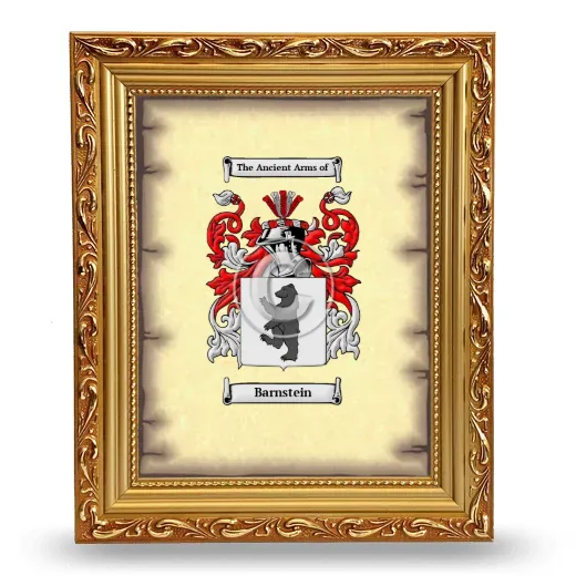 Barnstein Coat of Arms Framed - Gold